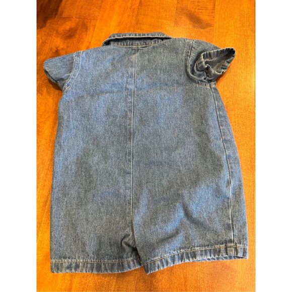 Sesame Street Y2K Blue Denim Bodysuit with Red Car Design - Picture 4 of 4